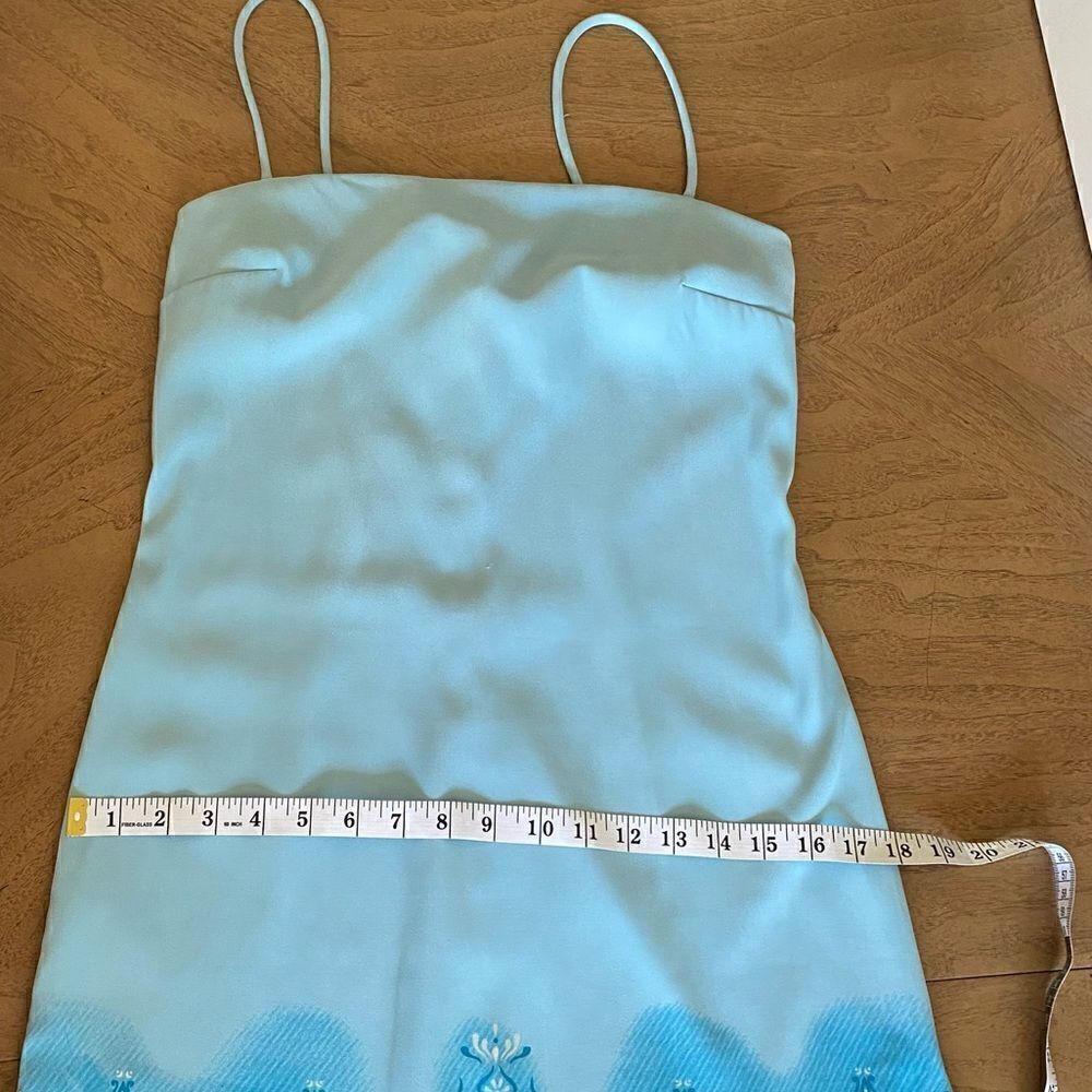Vintage Rampage Turquoise Mini Spaghetti Strap Dress Size 9 Juniors - Picture 7 of 13